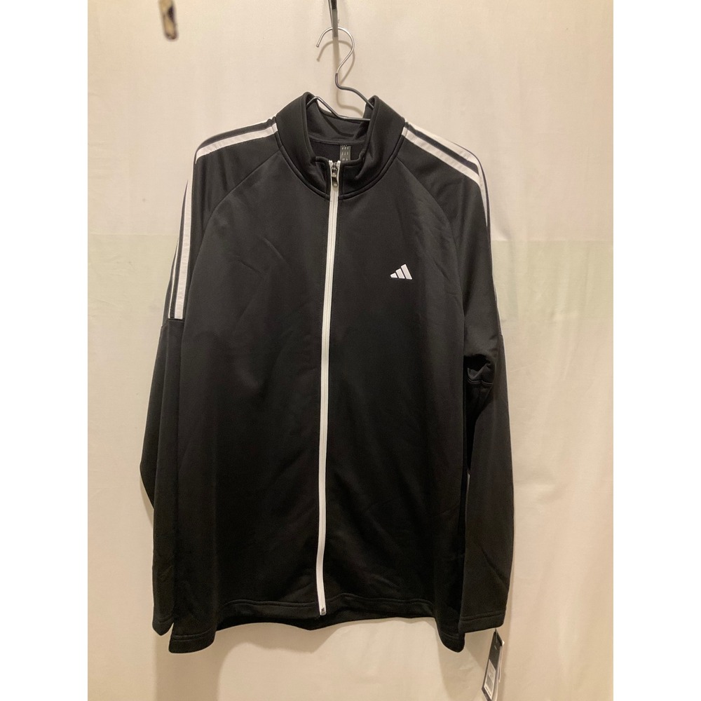 Adidas Mens French Terry Full Zip Track Jacket Black ADVF20R787 XL UPF 50. N W T